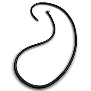 22” Black Cord Necklace - Unisex | 925 Silver Clasp | Minimalist | Great…
